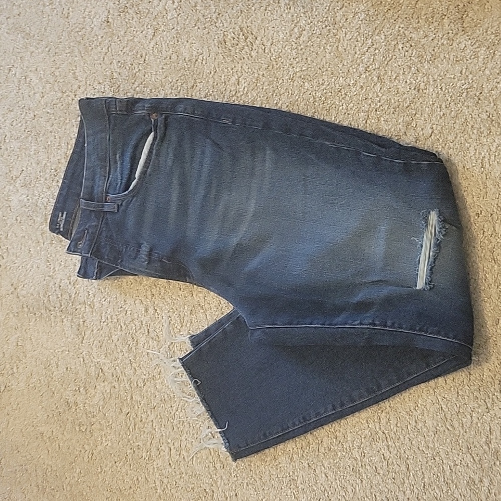 OLD NAVY OG Straight High Rise Frayed Jeans